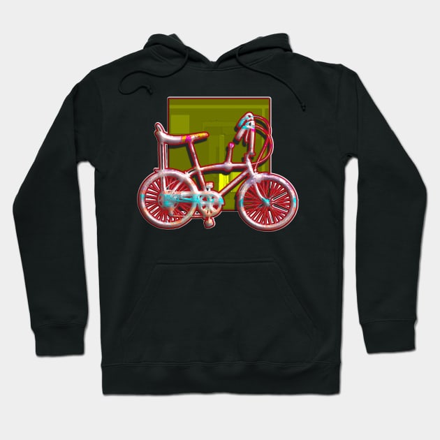 Stingray Bicycle And Green Wall Hoodie by crunchysqueak